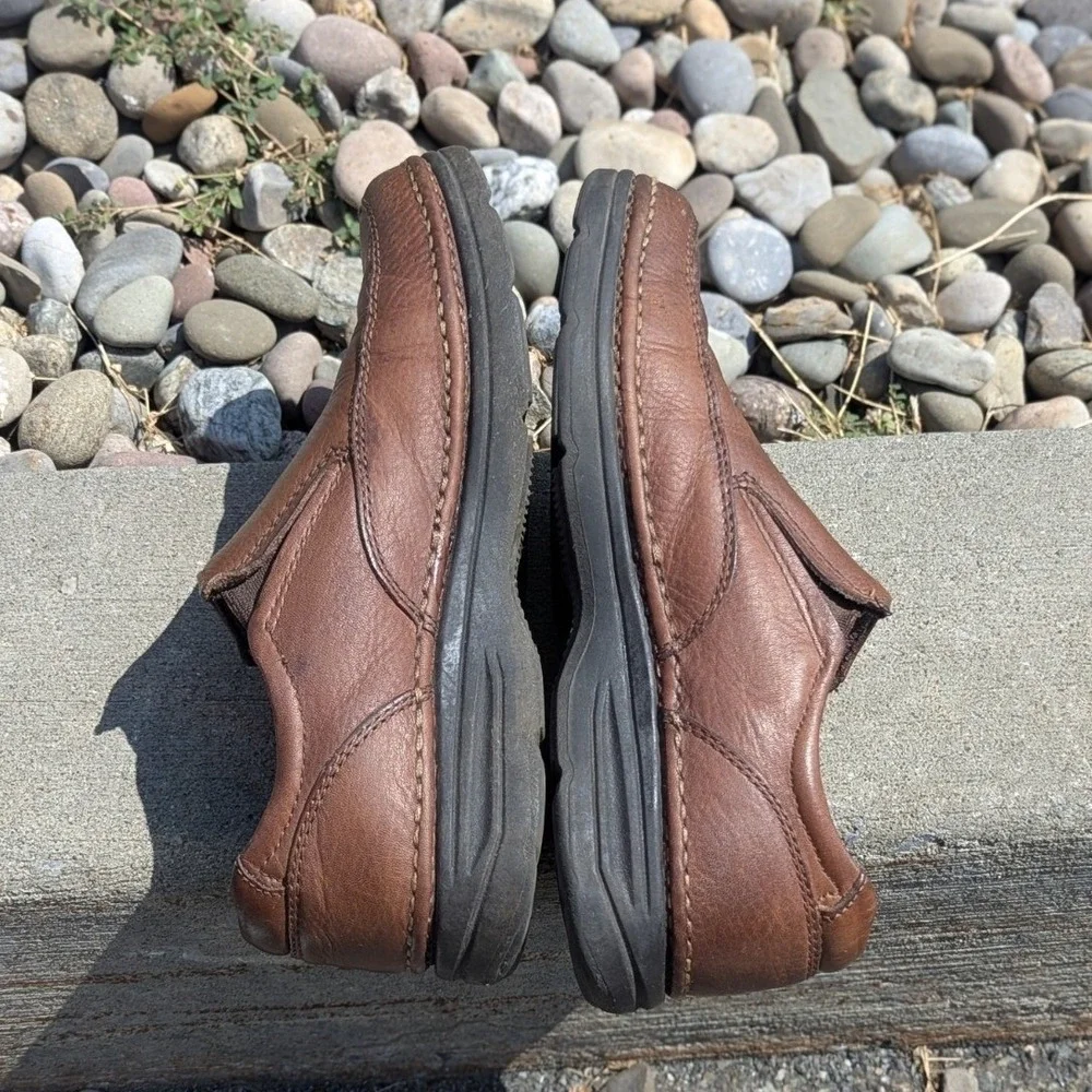 Coastal Bass Samuel Brown Leather Slip On Loafers Comfort Shoes Men's 8.5M